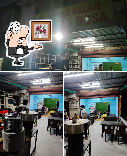 The restaurant's interior and exterior