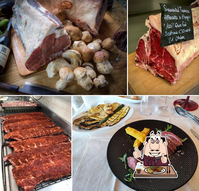 Piatti di carne vengono serviti a Trattoria Leguzzano di Filippi Stefania