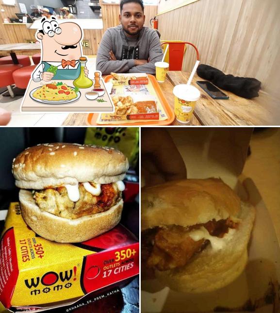This is the image showing food and interior at Wow! Momo
