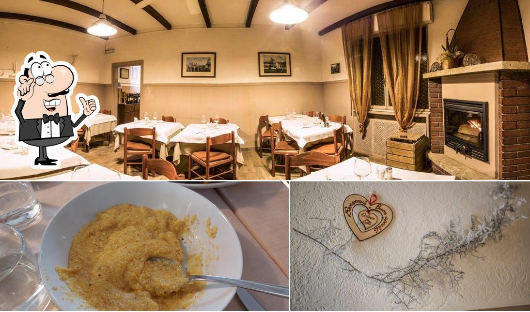 La immagine di interni e cibo da Osteria ai Colli