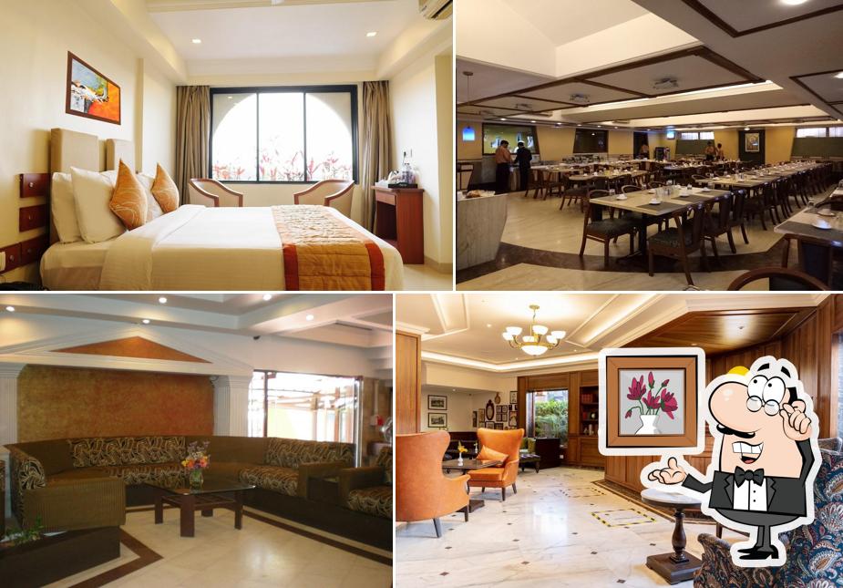 Take a seat at one of the tables at Valley View Beacon Resort, Mahabaleshwar