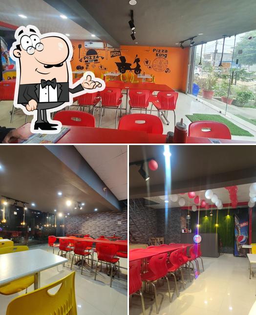 The interior of Pizza king and burger