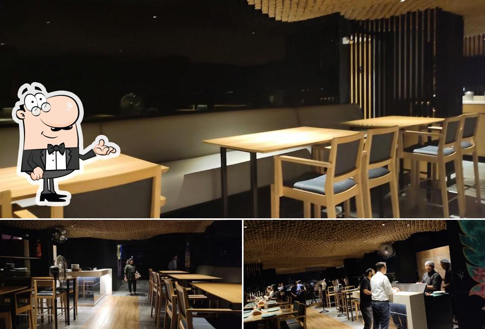 Check out how Skyzone Eatery & Bar looks inside