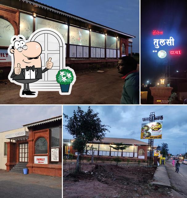 The exterior of Hotel Tulasi dhaba karad