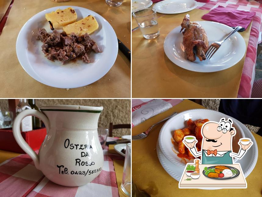 Platti al Trattoria "da Rosso"