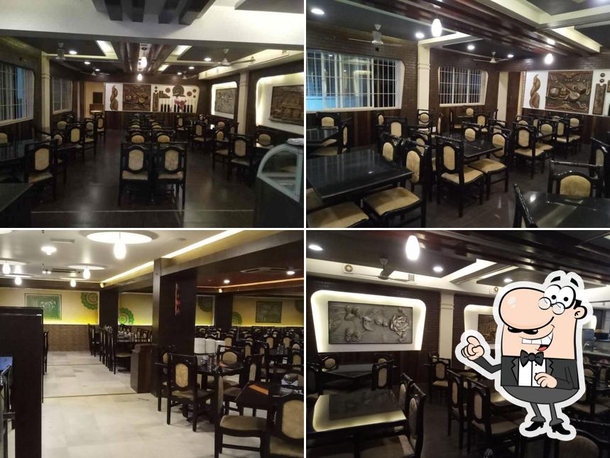 The interior of Madhuvan Veg Restaurant
