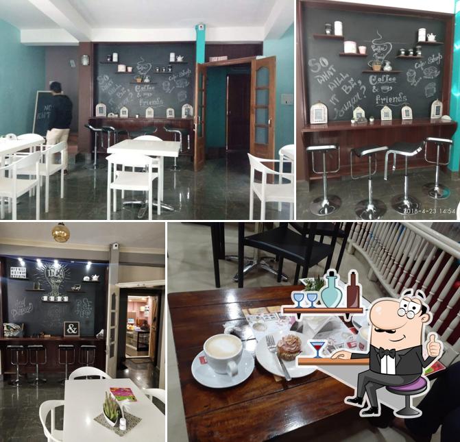 The interior of Page Break Café