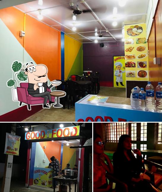 Take a seat at one of the tables at Good Food Restaurant (GFR)