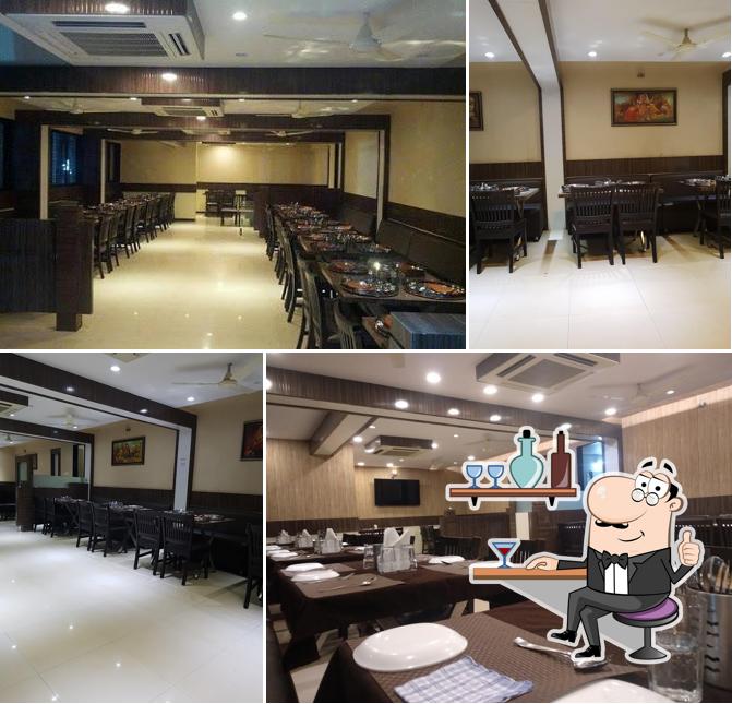 The interior of Hotel Naivedya Thali