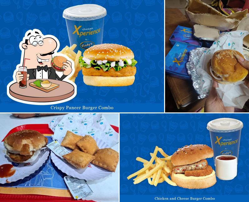 Try out a burger at Venky's Chicken Xperience