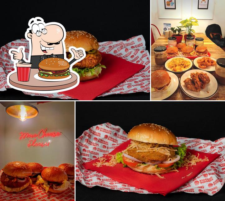 Try out a burger at Stacked Burgers
