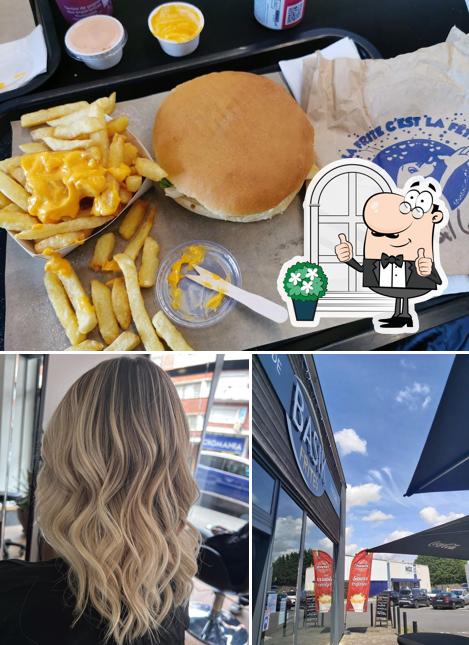 La extérieur et burger du restaurant