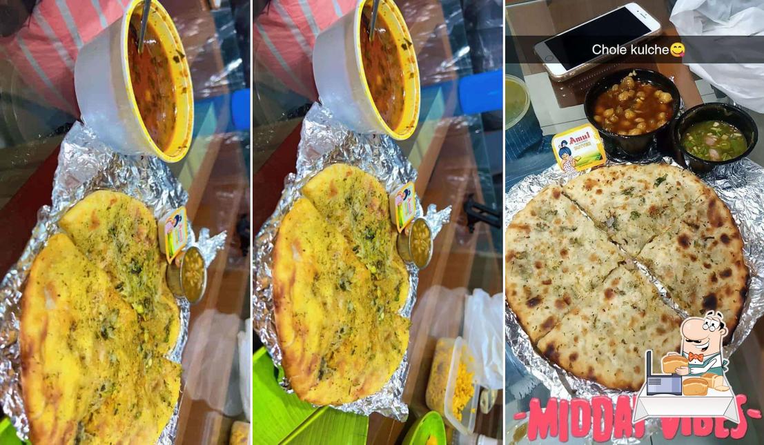 Garlic bread at Sherdil Amritsar Kulche & chole bhature& Punjabi dhaba