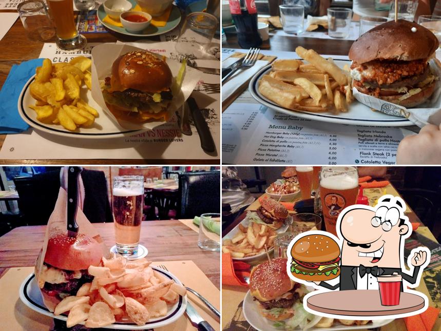 Nessie Pub propone un'ampia gamma di opzioni per gli amanti dell'hamburger