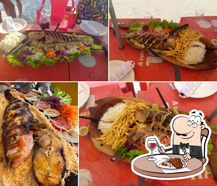 Escolha pratos de carne no Cabana Do Cais