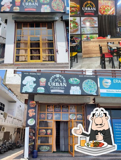 This is the picture depicting food and exterior at Urban Pizzeria