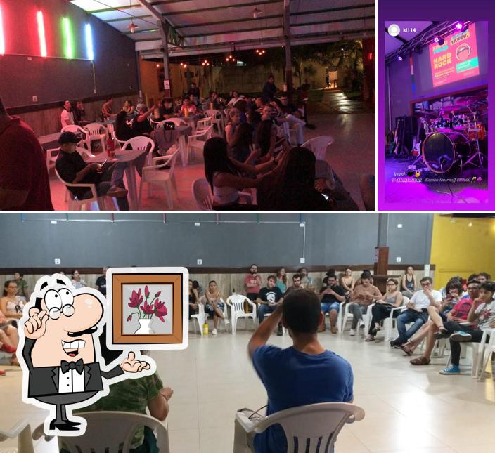 Sente em uma das mesas no Bar Xingu