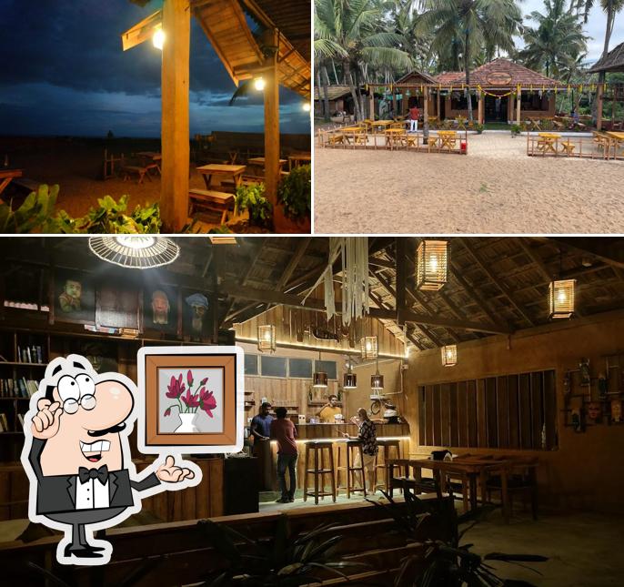 The interior of Cafe Sandy Bay varkala parking