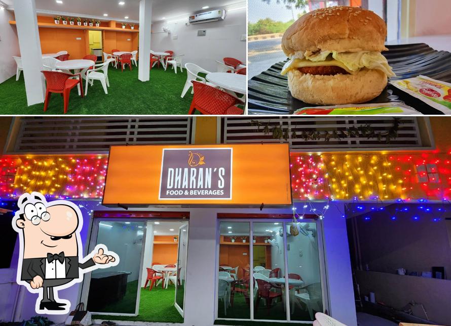 The image of Dharan's Food And Beverages’s interior and burger