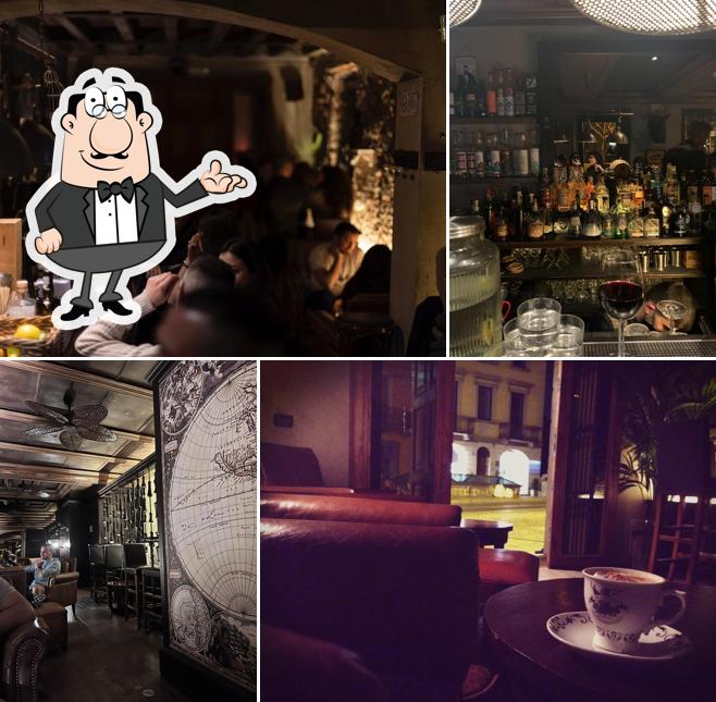 Gli interni di Dive Cocktail House