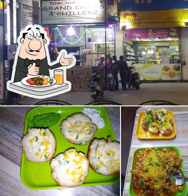 Take a look at the image displaying food and interior at Grand Chats and Chillerz