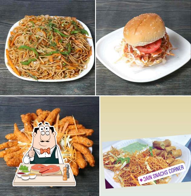 Fish and chips at Jain Snacks Corner