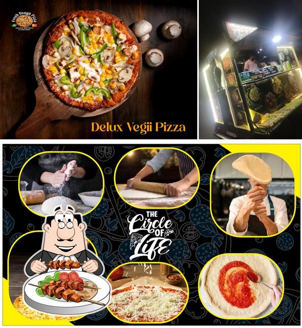 Food at Fresh dough pizza