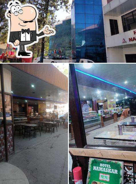 This is the picture showing interior and exterior at Namaskar dhaba