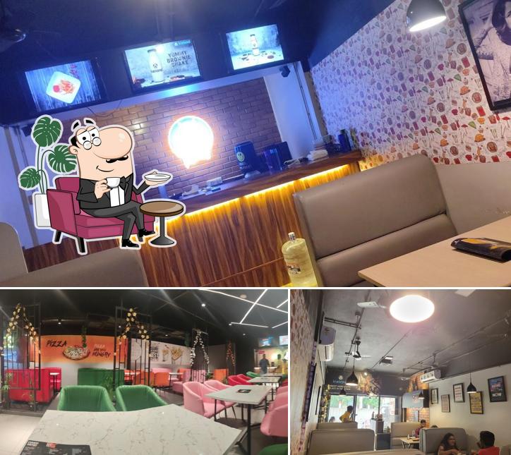 Take a seat at one of the tables at Iceland resto cafe