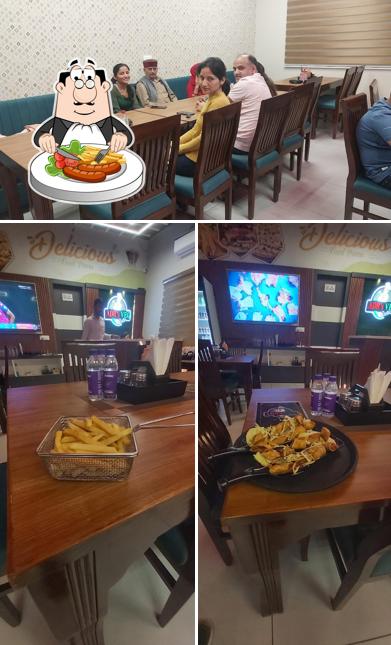 Among different things one can find food and interior at ADR’s Veg Restaurant
