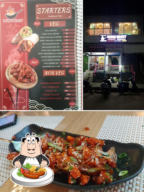 The picture of food and exterior at Momo beast
