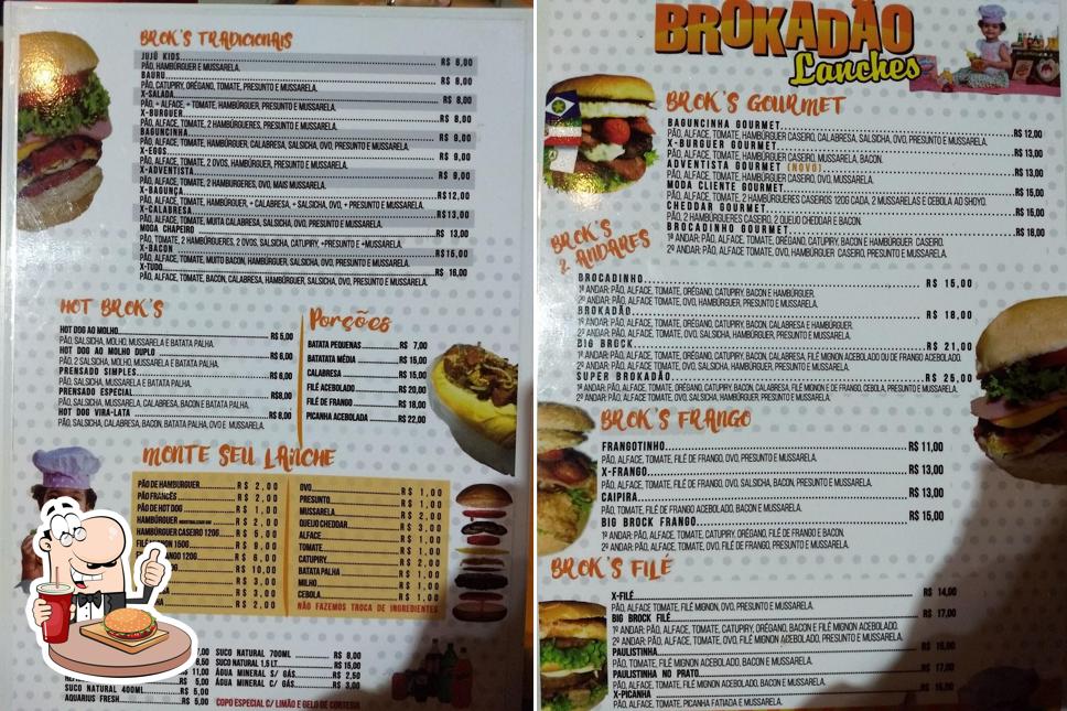Os hambúrgueres do Brokadão Lanches irão saciar uma variedade de gostos