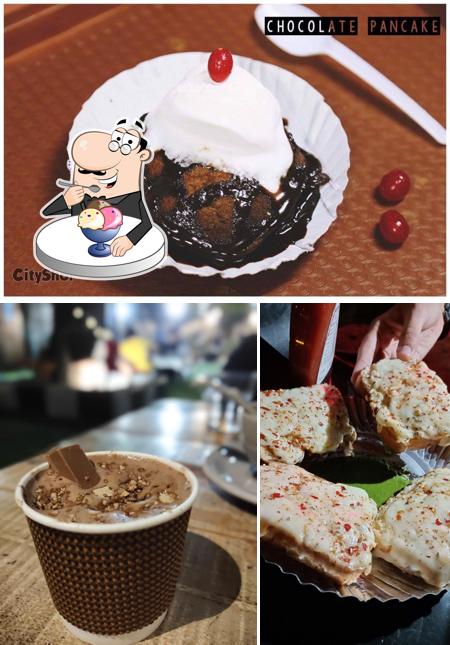 Engine cafe provides a selection of sweet dishes