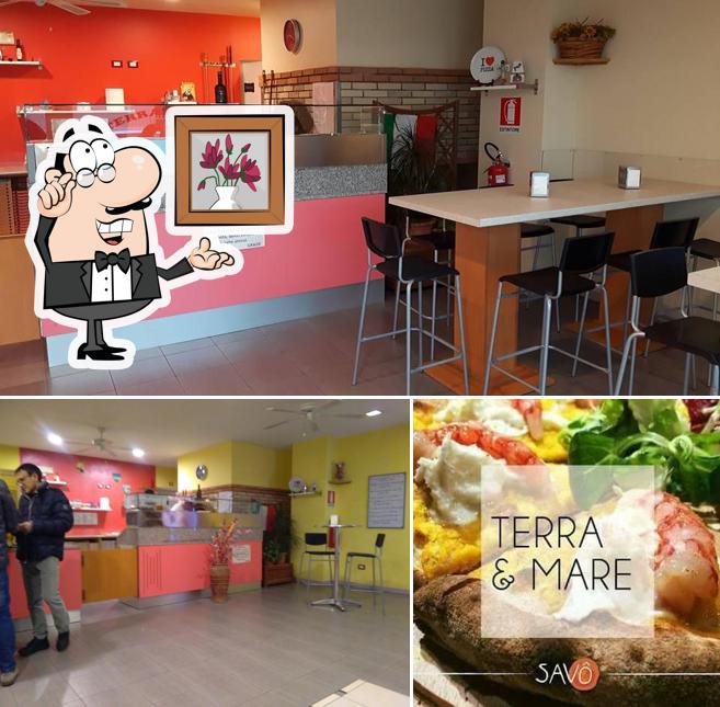 La foto della interni e cibo di Pizzeria Terra & Mare