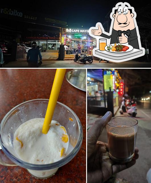This is the picture showing food and exterior at CAFE MAYSOON