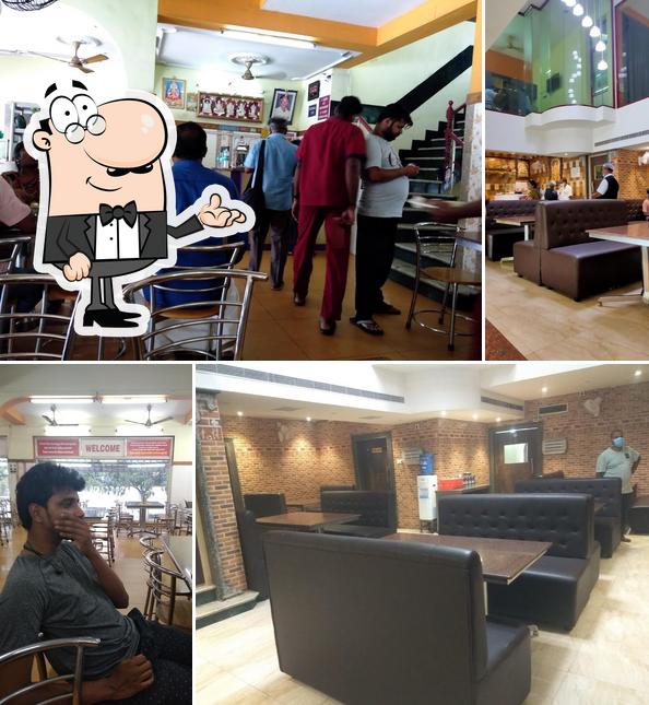 The interior of HOTEL ARIYABHAVAN HIGH CLASS PURE VEG RESTAURANT A/C