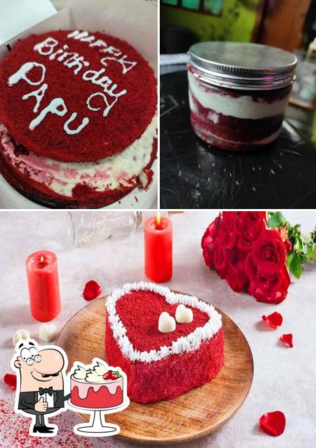 Red velvet cake at Sweet Truth Tirupur