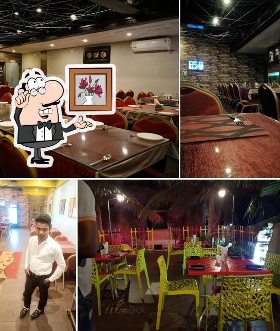 The interior of Zaika Multi-Cuisine Restaurant, Puri,