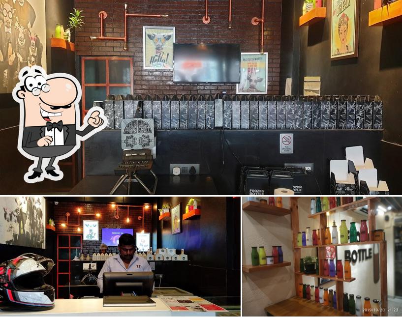 Check out the image displaying interior and food at Frozen Bottle - Milkshakes, Desserts, and Ice Cream