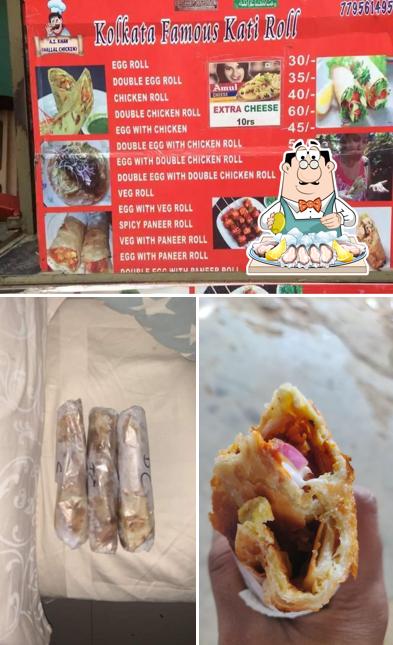 Oysters at kolkatta famous kati roll