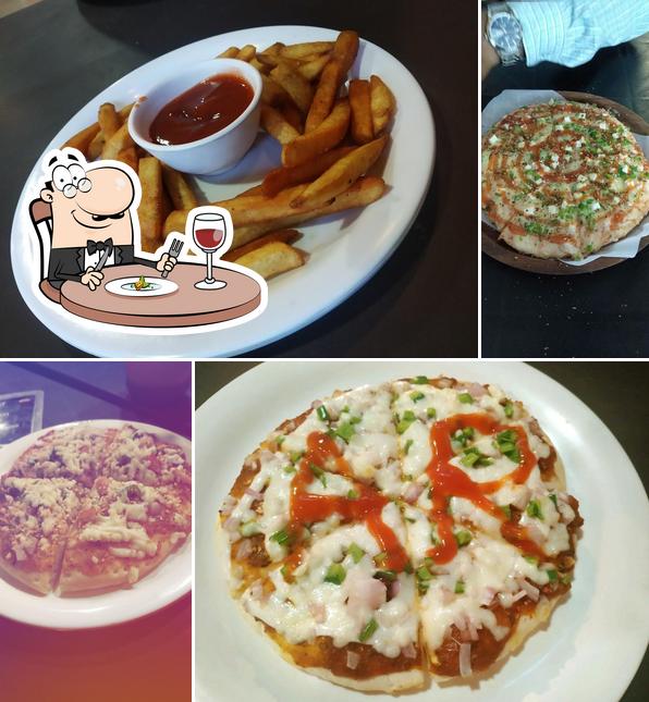 Food at Bake My Day Pizza Shop
