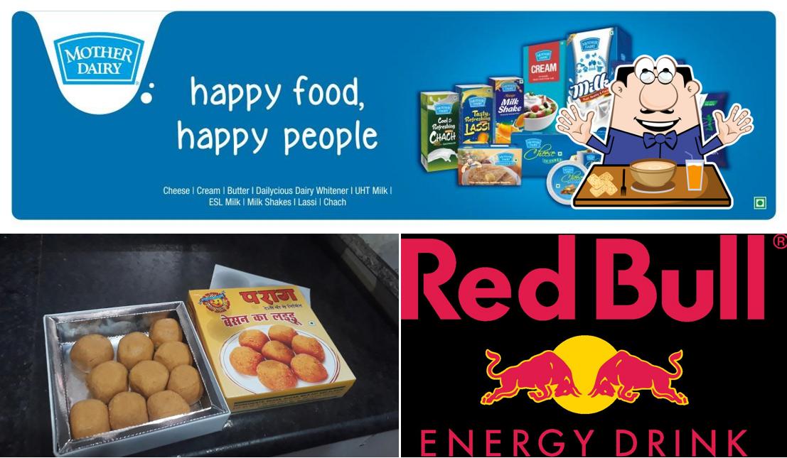 Food at PARAG MILK DAIRY MOTHER DAIRY,ICE CREAM,FROZEN MATAR PEA MUSHROOM VEG CORN FRIES,REDBULL HELL