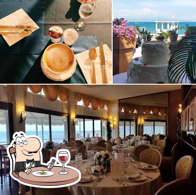 Questa è la foto che presenta la cibo e interni di Ristorante La Veranda