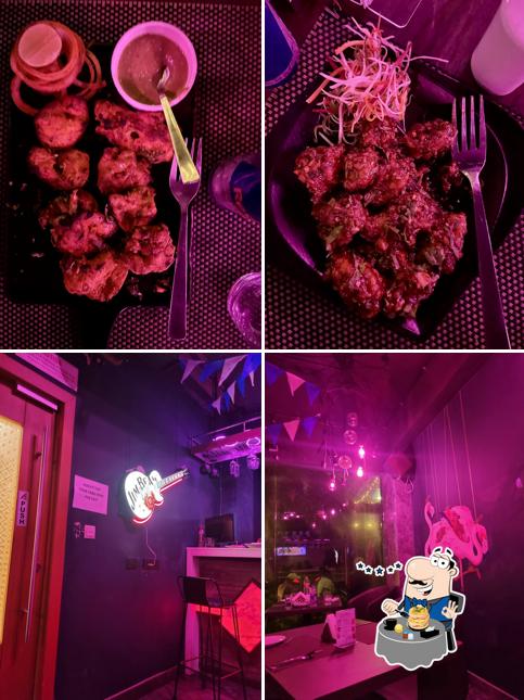 Take a look at the picture depicting food and interior at TIPSY FLAMINGO