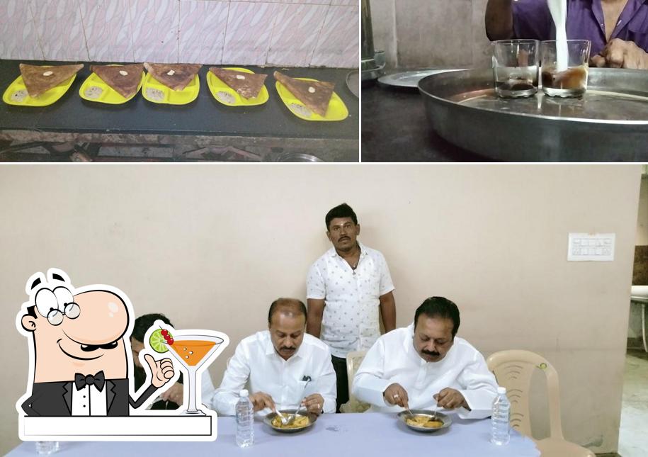 The photo of drink and food at Sri Raghavendra Bhavan