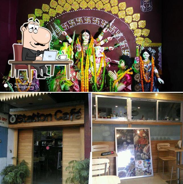 The photo of Station Cafe’s interior and wedding