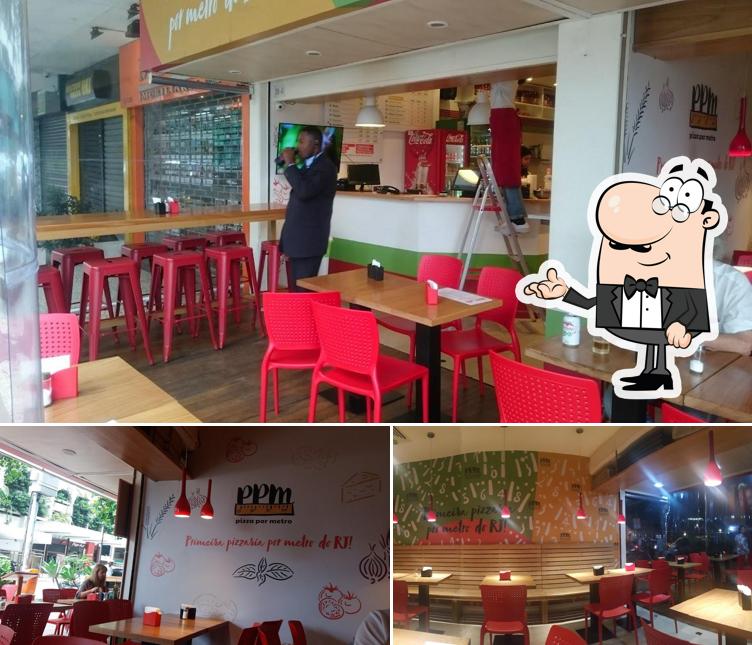 O interior do Pizza Por Metro - PPM