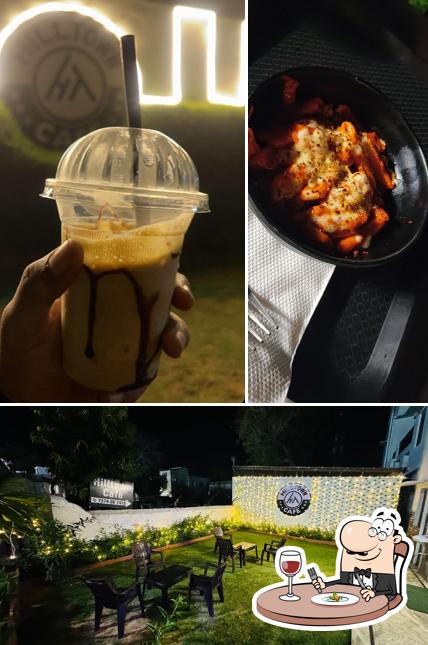This is the image displaying food and interior at Hilltown Cafe