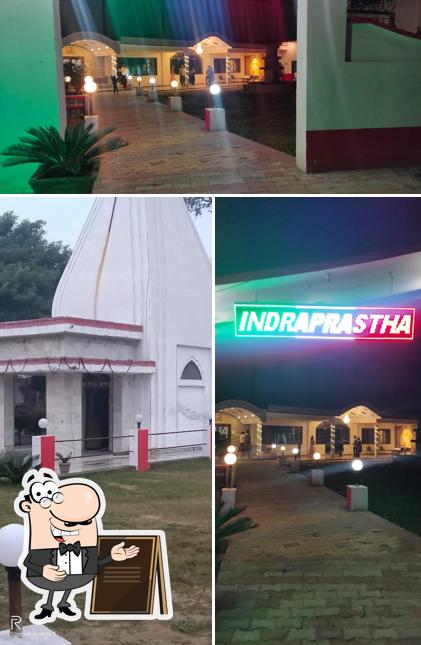 The exterior of Indraprastha Hotel, Mawana