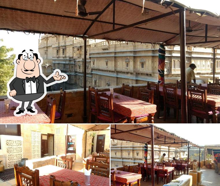 The interior of KB Café Jaisalmer